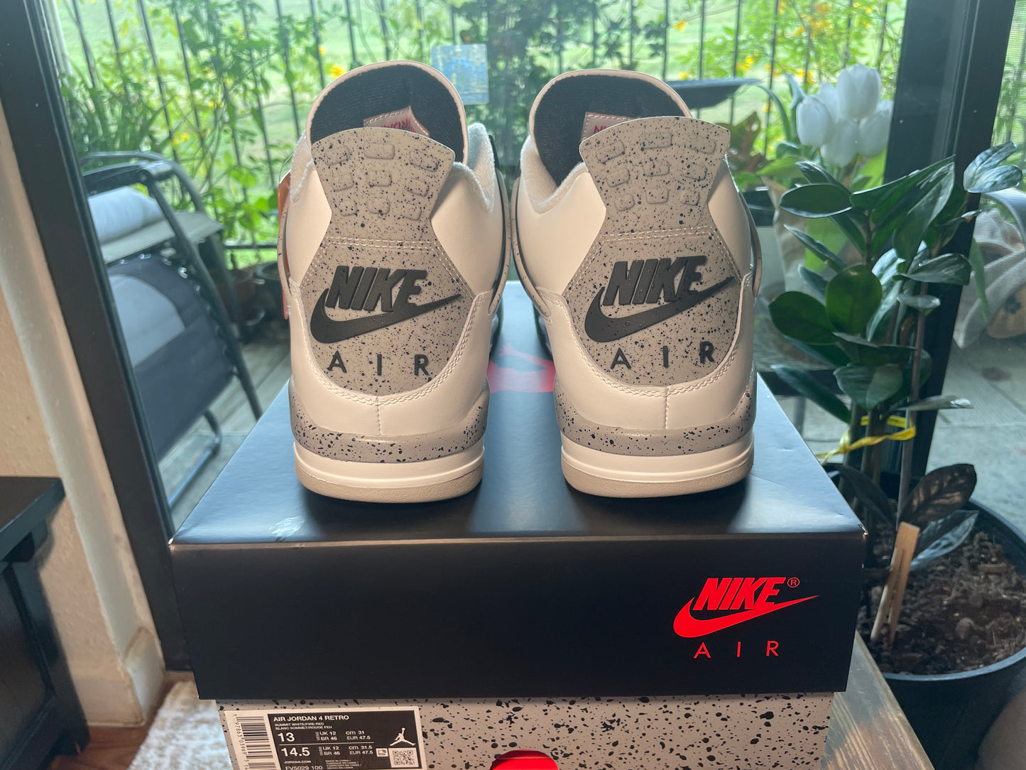 Air Jordan 4 Wht Cmnt Sz 13