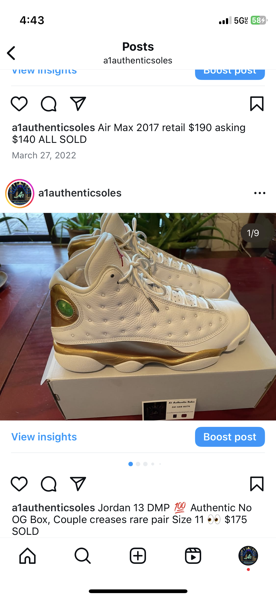 Air Jordan 13 DMP Sz 11