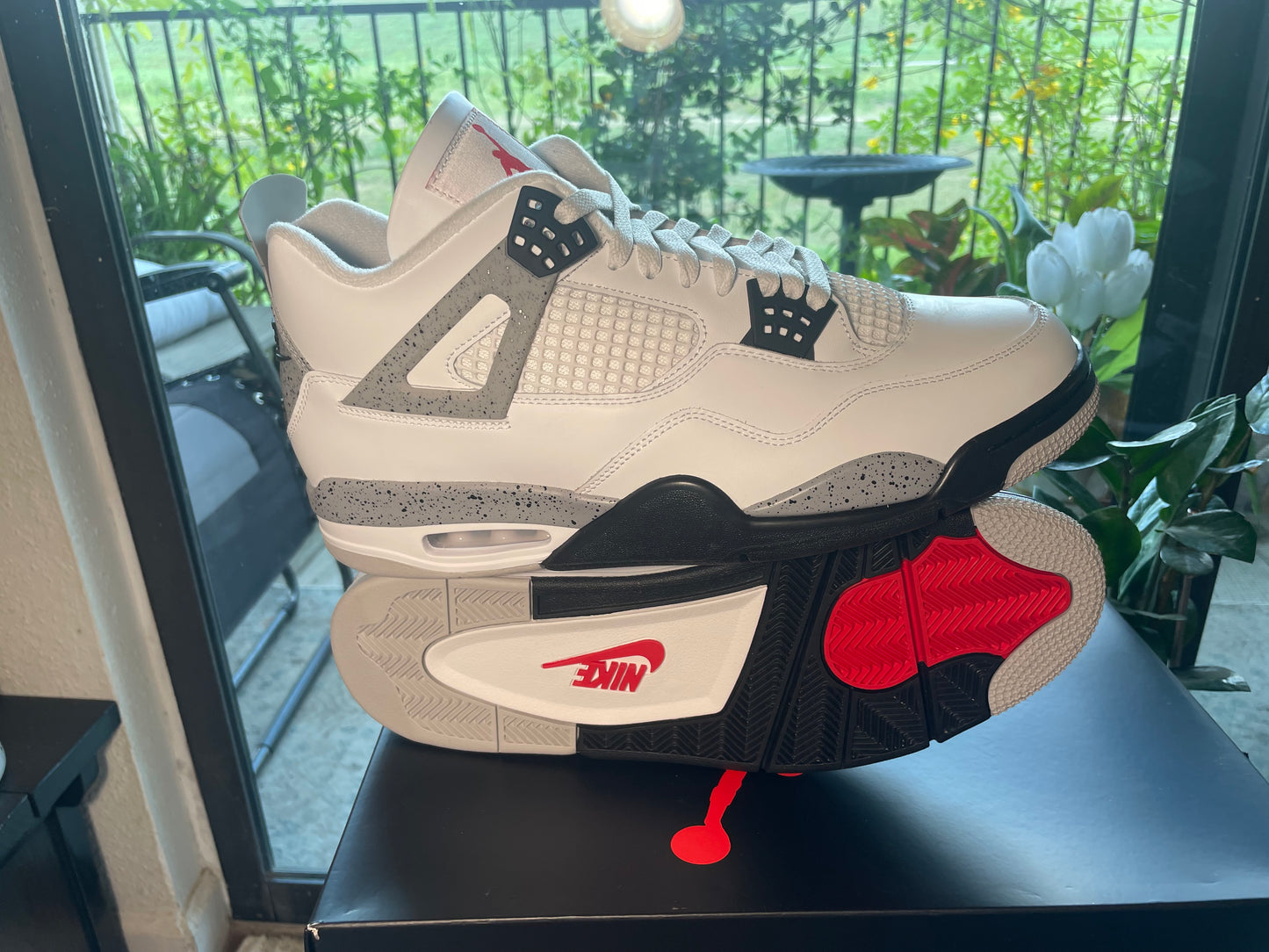 Air Jordan 4 Wht Cmnt Sz 13