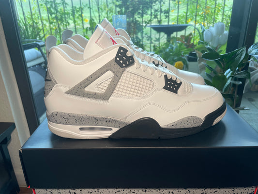 Air Jordan 4 Wht Cmnt Sz 13