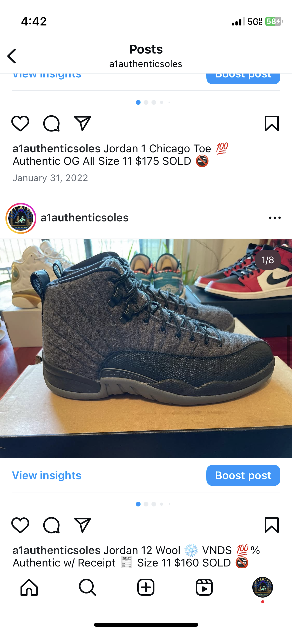 Air Jordan 12 Wool Sz 11